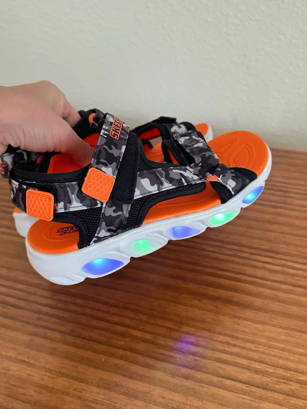 Skechers Kids' S-Lights: Hypno-Splash - Sun Breaks boy's sandals